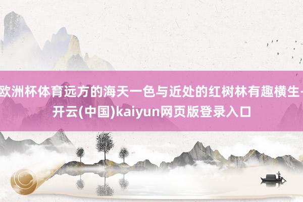 欧洲杯体育远方的海天一色与近处的红树林有趣横生-开云(中国)kaiyun网页版登录入口