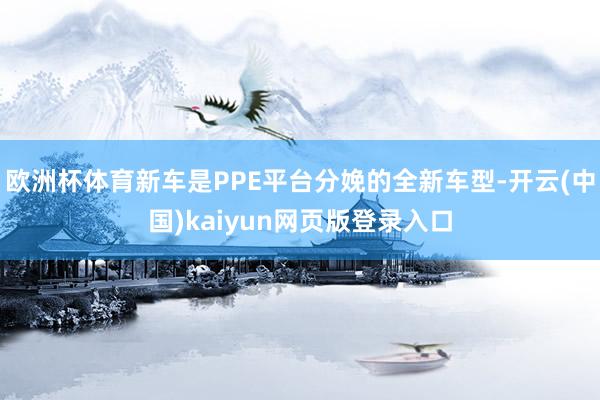 欧洲杯体育新车是PPE平台分娩的全新车型-开云(中国)kaiyun网页版登录入口