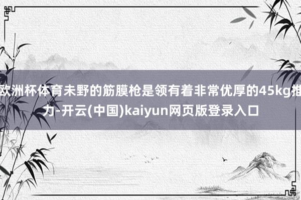 欧洲杯体育未野的筋膜枪是领有着非常优厚的45kg推力-开云(中国)kaiyun网页版登录入口