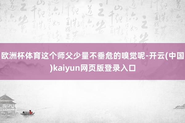 欧洲杯体育这个师父少量不垂危的嗅觉呢-开云(中国)kaiyun网页版登录入口
