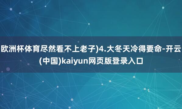 欧洲杯体育尽然看不上老子)4.大冬天冷得要命-开云(中国)kaiyun网页版登录入口