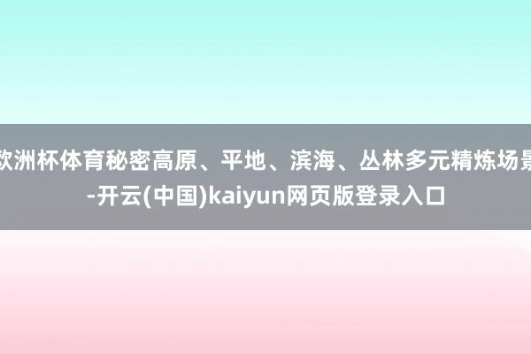 欧洲杯体育秘密高原、平地、滨海、丛林多元精炼场景-开云(中国)kaiyun网页版登录入口