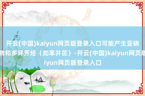 开云(中国)kaiyun网页版登录入口可能产生亚硝胺类化合物和多环芳烃(如苯并芘)-开云(中国)kaiyun网页版登录入口