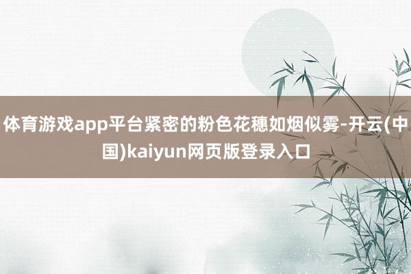 体育游戏app平台紧密的粉色花穗如烟似雾-开云(中国)kaiyun网页版登录入口