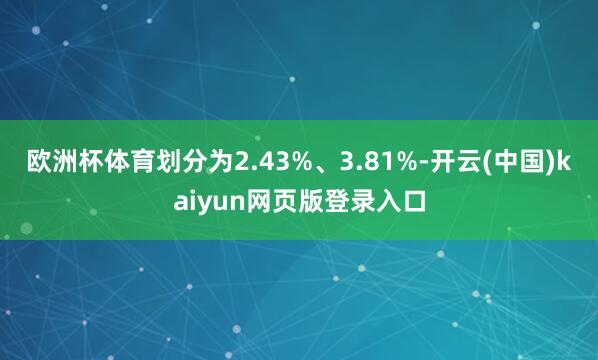 欧洲杯体育划分为2.43%、3.81%-开云(中国)kaiyun网页版登录入口